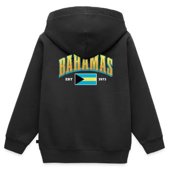 Bahamas Caribbean Island Atlantic Summer Gift - Kids Premium Organic Zip-up Hoodie - black - Back - AI Model Kid Male (0cm)