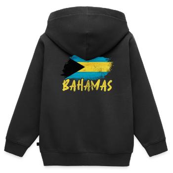 Bahamas - Kinder Premium Organic Zip Hoodie - Schwarz - Hinten - AI Model Kid Male (0cm)