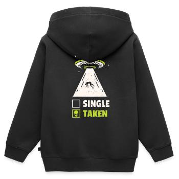 Alien - Kids Premium Organic Zip-up Hoodie - black - Back - AI Model Kid Male (0cm)