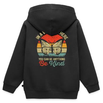 Autismus - Kinder Premium Organic Zip Hoodie - Schwarz - Hinten - AI Model Kid Male (0cm)