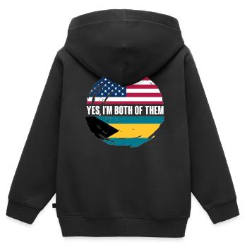 Bahamas Caribbean Island Atlantic Summer Gift - Kids Premium Organic Zip-up Hoodie - black - Back - AI Model Kid Male (0cm)