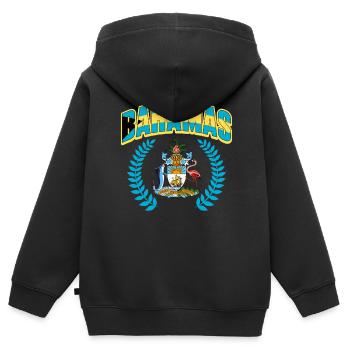 Bahamas Caribbean Island Atlantic Summer Gift - Kids Premium Organic Zip-up Hoodie - black - Back - AI Model Kid Male (0cm)