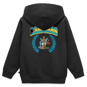 Bahamas - Kinder Premium Organic Zip Hoodie - Schwarz - Hinten - AI Model Kid Male (0cm)