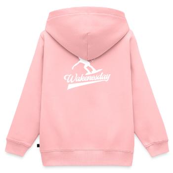 Wakeboard Wakeboarder Wakeboard Cadeau - Sweat Premium à capuche zippé enfant bio - rose - Dos - AI Model Kid Female (0cm)