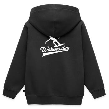 Wakeboard Wakeboarder Wakeboard Cadeau - Sweat Premium à capuche zippé enfant bio - noir - Dos - AI Model Kid Male (0cm)