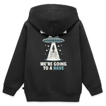 Alien - Kids Premium Organic Zip-up Hoodie - black - Back - AI Model Kid Male (0cm)