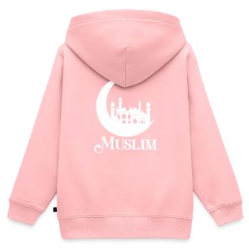 Muslim Islam Allah Ramadan Kareem Geschenk - Kinder Premium Organic Zip Hoodie - Rosa - Hinten - AI Model Kid Female (0cm)