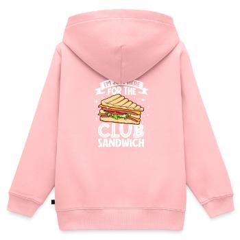 Nur hier für das Club Sandwich - Kinder Premium Organic Zip Hoodie - Rosa - Hinten - AI Model Kid Female (0cm)