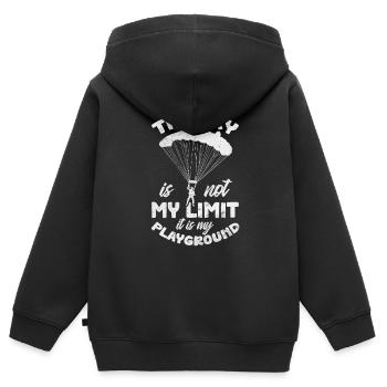 Skydive - Sweat Premium à capuche zippé enfant bio - noir - Dos - AI Model Kid Male (0cm)
