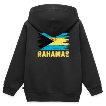 Bahamas Caribbean Island Atlantic Summer Gift - Kids Premium Organic Zip-up Hoodie - black - Back - AI Model Kid Male (0cm)