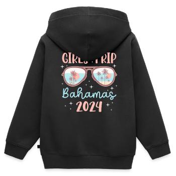 Bahamas Caribbean Island Atlantic Summer Gift - Kids Premium Organic Zip-up Hoodie - black - Back - AI Model Kid Male (0cm)