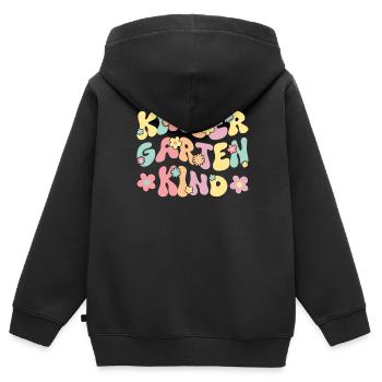 I am a kindergarten child kindergarten unicorn - Kids Premium Organic Zip-up Hoodie - black - Back - AI Model Kid Male (0cm)
