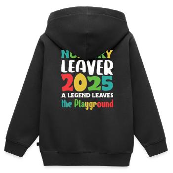 Inscriptions scolaires pour les sortants de la maternelle 2025 - Sweat Premium à capuche zippé enfant bio - noir - Dos - AI Model Kid Male (0cm)