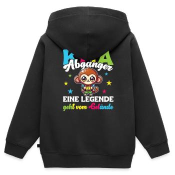 Kita Abgänger 2025 Abschied Kindergarten - Kinder Premium Organic Zip Hoodie - Schwarz - Hinten - AI Model Kid Male (0cm)