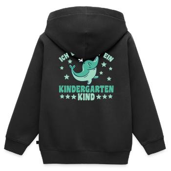 Kindergarten Delfin I'm now a - Kids Premium Organic Zip-up Hoodie - black - Back - AI Model Kid Male (0cm)