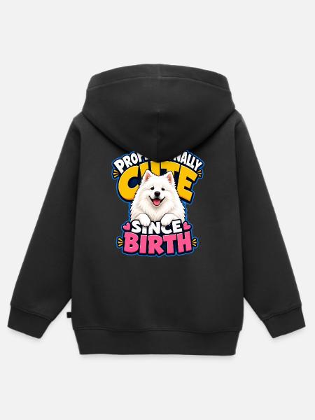 Samojeden - Kinder Premium Organic Zip Hoodie - Schwarz