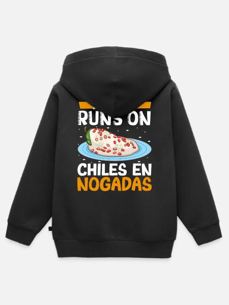 Männer lieben Chiles en Nogadas - Kinder Premium Organic Zip Hoodie - Schwarz