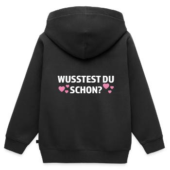 Große Schwester Familie Grosse Schwester Geschenk - Kinder Premium Organic Zip Hoodie - Schwarz - Hinten - AI Model Kid Male (0cm)