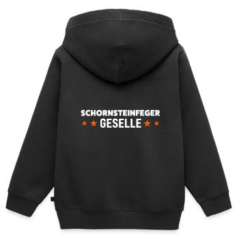 Schornsteinfeger Geselle Schornsteinfeger Geselle - Kinder Premium Organic Zip Hoodie - Schwarz - Hinten - AI Model Kid Male (0cm)