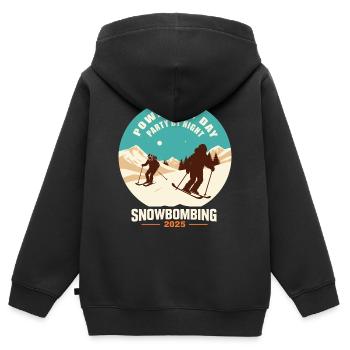 Snowbombing 2025 - Kinder Premium Organic Zip Hoodie - Schwarz - Hinten - AI Model Kid Male (0cm)