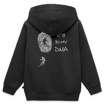 Skiing - Kinder Premium Organic Zip Hoodie - Schwarz - Hinten - AI Model Kid Male (0cm)