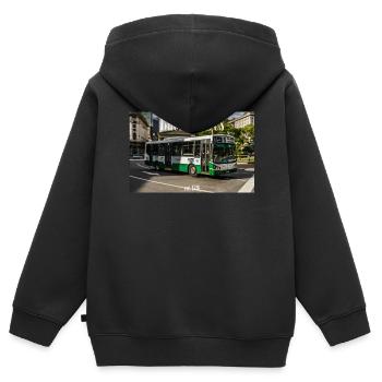 BUENOS AIRES est BUS - Kinder Premium Organic Zip Hoodie - Schwarz - Hinten - AI Model Kid Male (0cm)