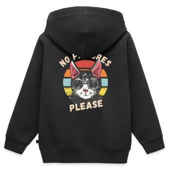 Pas de photos s’il vous plaît - Sweat Premium à capuche zippé enfant bio - noir - Dos - AI Model Kid Male (0cm)