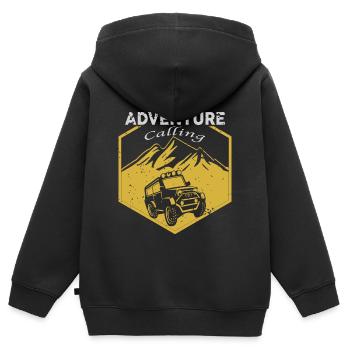 Offroad Aventure Calling, 4x4, SUV - Kids Premium Organic Zip-up Hoodie - black - Back - AI Model Kid Male (0cm)