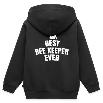 Best bee keeper ever - Kids Premium Organic Zip-up Hoodie - black - Back - AI Model Kid Male (0cm)