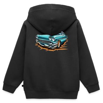 Lowrider chic - Sweat Premium à capuche zippé enfant bio - noir - Dos - AI Model Kid Male (0cm)