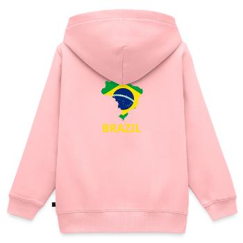 brazil - Kids Premium Organic Zip-up Hoodie - rose - Back - AI Model Kid Female (0cm)