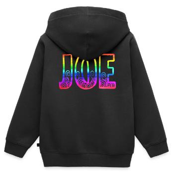 joe rs rainbow - Kids Premium Organic Zip-up Hoodie - black - Back - AI Model Kid Male (0cm)