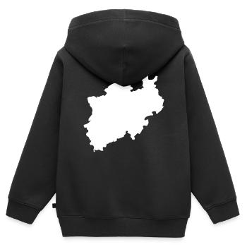 Nordrhein Westfalen - Kinder Premium Organic Zip Hoodie - Schwarz - Hinten - AI Model Kid Male (0cm)
