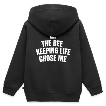 The bee keeping life chose me - Kids Premium Organic Zip-up Hoodie - black - Back - AI Model Kid Male (0cm)