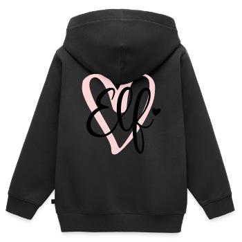 Elfter Geburtstag 11 Mädchen Eleven Herz Elf Jahre - Kinder Premium Organic Zip Hoodie - Schwarz - Hinten - AI Model Kid Male (0cm)