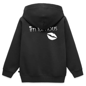 I'M FAMOUS - Kids Premium Organic Zip-up Hoodie - black - Back - AI Model Kid Male (0cm)