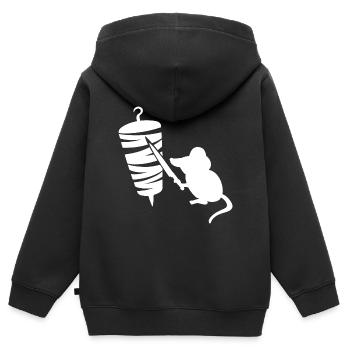 Kebab Grill Maus - Kinder Premium Organic Zip Hoodie - Schwarz - Hinten - AI Model Kid Male (0cm)