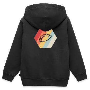 Pierogi Teigtaschen Piroshky Golabki Teig Geschenk - Kinder Premium Organic Zip Hoodie - Schwarz - Hinten - AI Model Kid Male (0cm)