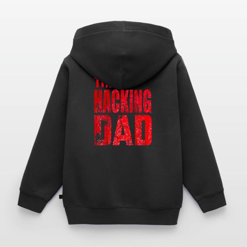 The Hacking Dad Hacker Vater Papa Code Computer Kinder Premium Organic Zip Hoodie