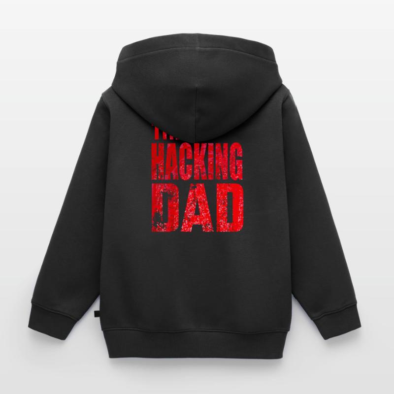 The Hacking Dad Hacker Vater Papa Code Computer Kinder Premium Organic Zip Hoodie