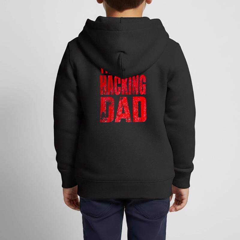 The Hacking Dad Hacker Vater Papa Code Computer Kinder Premium Organic Zip Hoodie