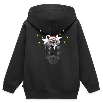 Araignée de Noël araignée araignée - Sweat Premium à capuche zippé enfant bio - noir - Dos - AI Model Kid Male (0cm)