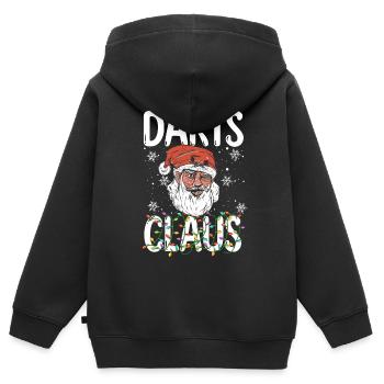 Fléchettes et Noël I Mon Père Noël - Sweat Premium à capuche zippé enfant bio - noir - Dos - AI Model Kid Male (0cm)