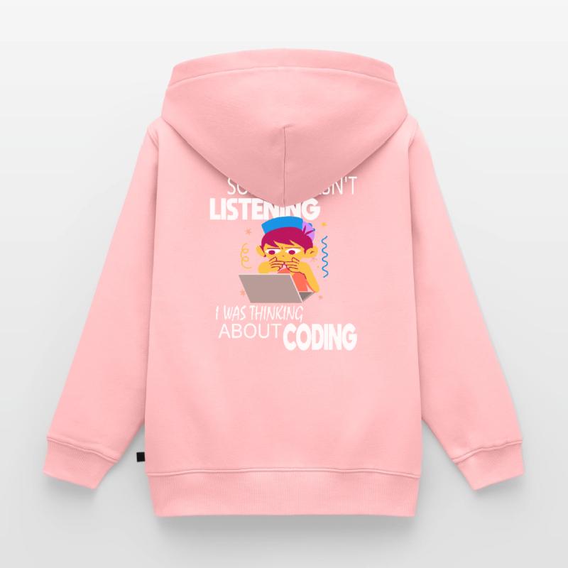 Coding Coder Programmer Kids Premium Organic Zip-up Hoodie