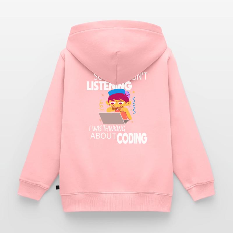 Coding Coder Programmer Kids Premium Organic Zip-up Hoodie