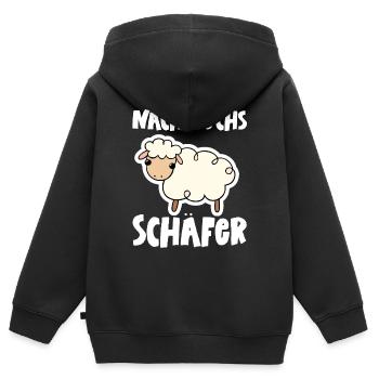Nachwuchsschäfer Schafhirte Schäferin Schafe Schaf - Kinder Premium Organic Zip Hoodie - Schwarz - Hinten - AI Model Kid Male (0cm)
