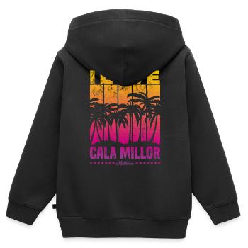 J’adore Cala Millor - Sweat Premium à capuche zippé enfant bio - noir - Dos - AI Model Kid Male (0cm)