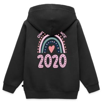 Fantastic since 2020 - Kids Premium Organic Zip-up Hoodie - black - Back - AI Model Kid Male (0cm)
