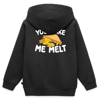 Du Bringst Mich Zum Schmelzen | Backen Tshirt | - Kinder Premium Organic Zip Hoodie - Schwarz - Hinten - AI Model Kid Male (0cm)