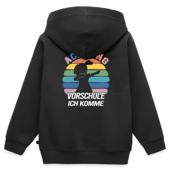 Vorschulkind Verabschieden Kindergarten Vorschule - Kinder Premium Organic Zip Hoodie - Schwarz - Hinten - AI Model Kid Male (0cm)
